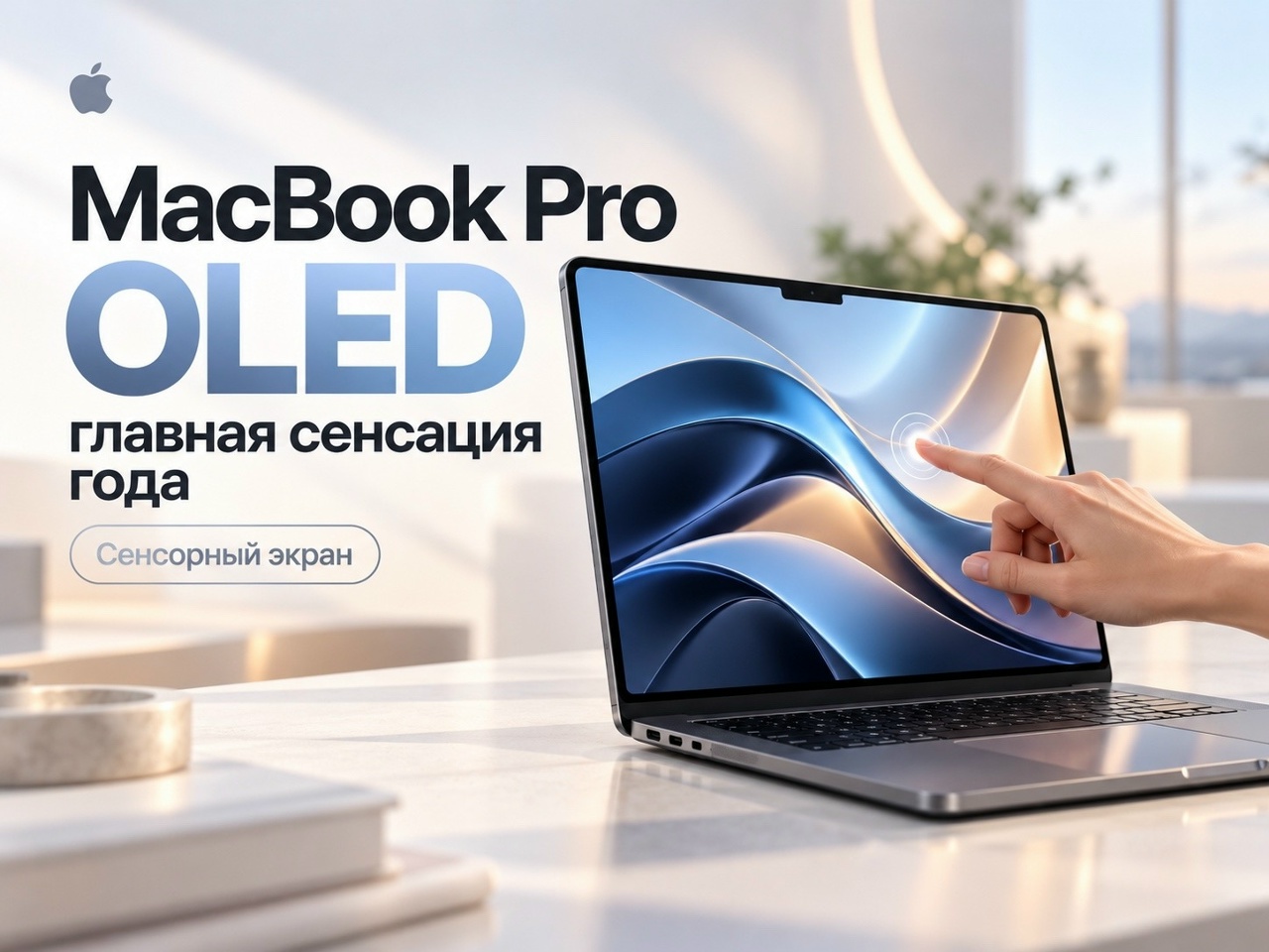 MacBook Pro OLED 2026 — первый сенсорный MacBook от Apple