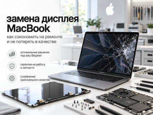 Замена дисплея или матрицы MacBook: как сэкономить на ремонте, не потеряв в качестве
