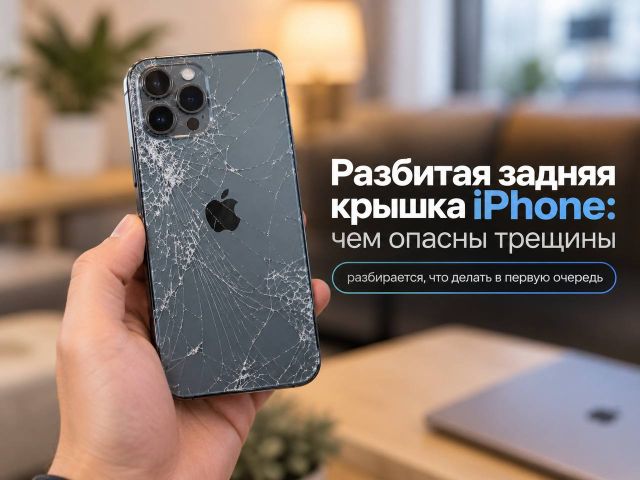 Разбилась задняя крышка iPhone: скрытые риски и правильный план действий